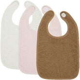 Meyco - Meyco Baby Bib 3-Pack - Terry Uni Offwhite, Soft Pink, Toffee - Mari Kali Stores Cyprus