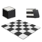 Kinderkraft Luno Play Foam Floor Puzzle Set Black & White - Mari Kali Stores Cyprus