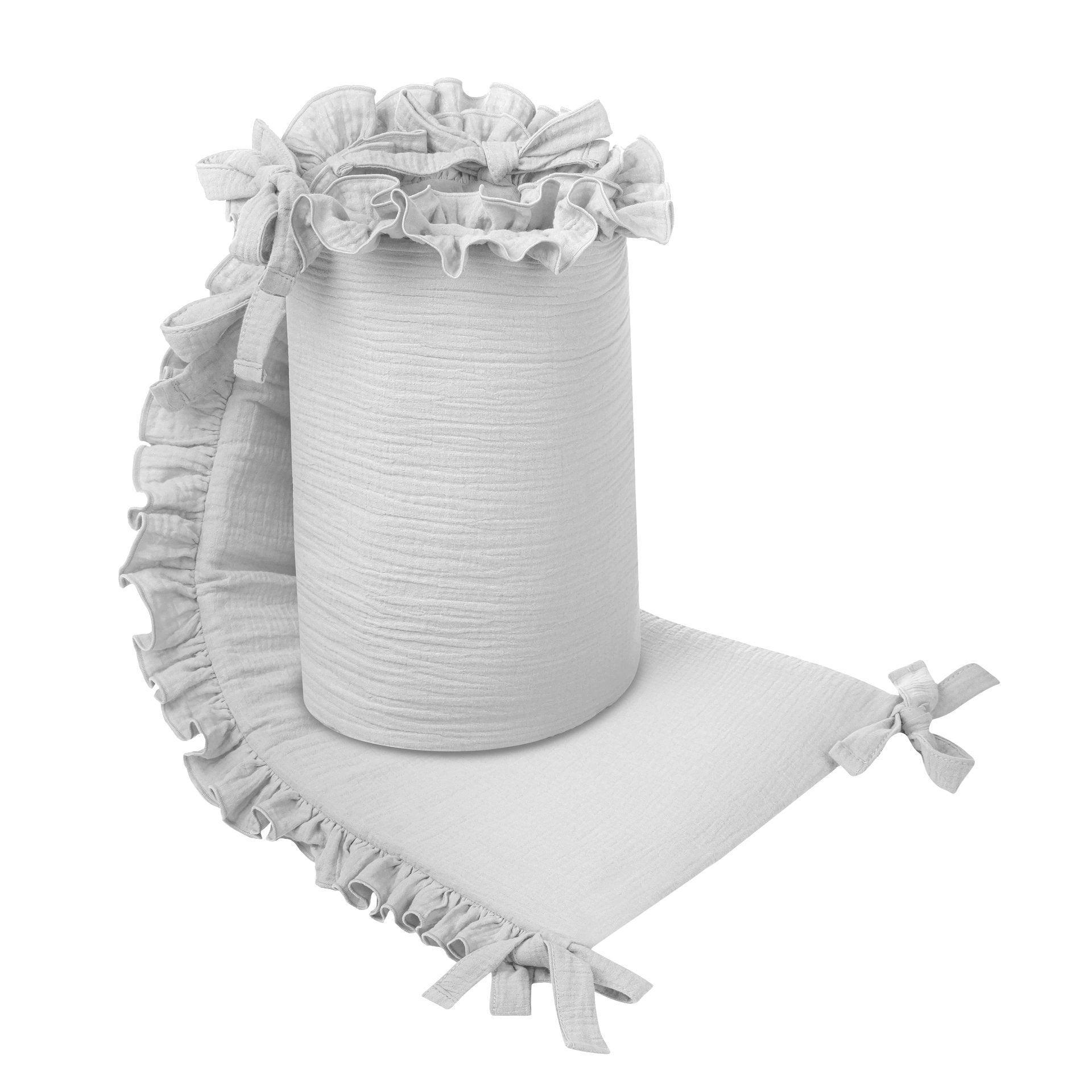 Belisima Muslin Natural Gray Protector cot bumper - Mari Kali Stores Cyprus Belisima Muslin Natural Gray Protector cot bumper - Mari Kali Stores Cyprus