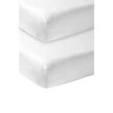 Meyco Fitted Sheet Jersey 2 PACK 50X90CM White