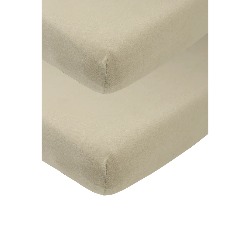 Meyco Fitted Sheet Jersey 2 pack 60x120cm Taupe Meyco Fitted Sheet Jersey 2 pack 60x120cm Taupe