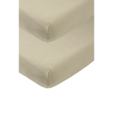 Meyco Fitted Sheet Jersey 2 pack 60x120cm Taupe