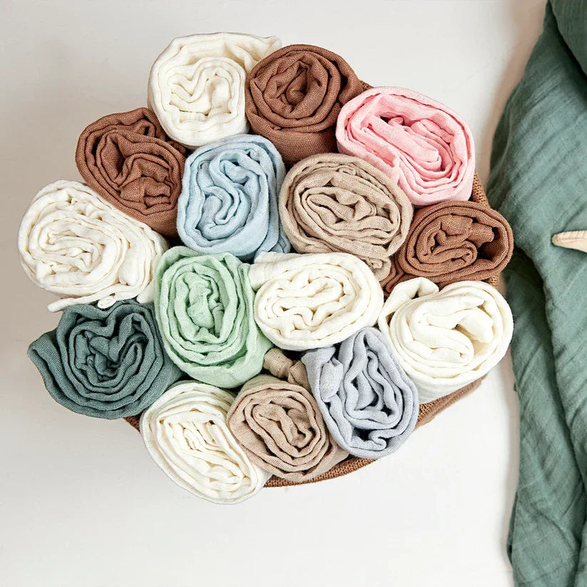 Meyco Muslin Cloths Pre-washed Muslin 2 Pack 120x120cm Offwhite/Sand Meyco Muslin Cloths Pre-washed Muslin 2 Pack 120x120cm Offwhite/Sand