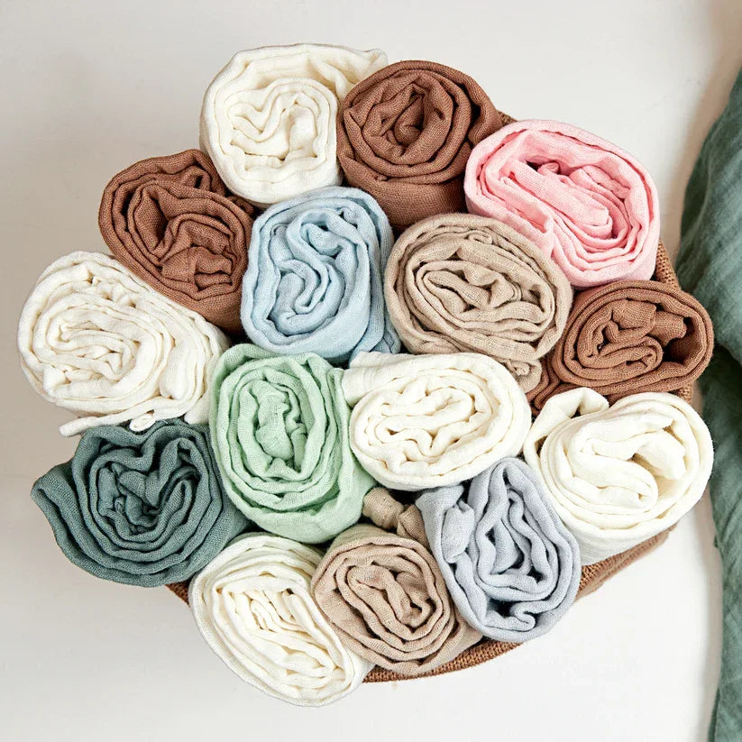Meyco Muslin Cloths Pre-washed Muslin 2 Pack Light Grey/Sand Meyco Muslin Cloths Pre-washed Muslin 2 Pack Light Grey/Sand