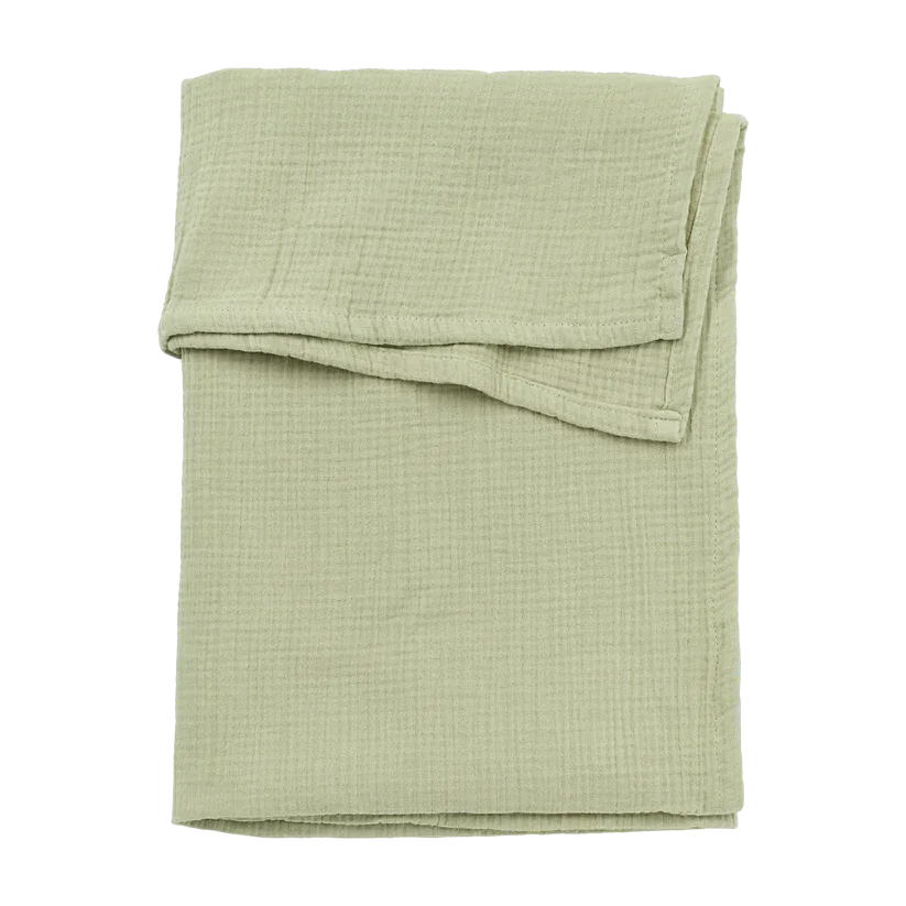 Meyco Bed Sheet Pre-washed Muslin Soft Olive Meyco Bed Sheet Pre-washed Muslin Soft Olive