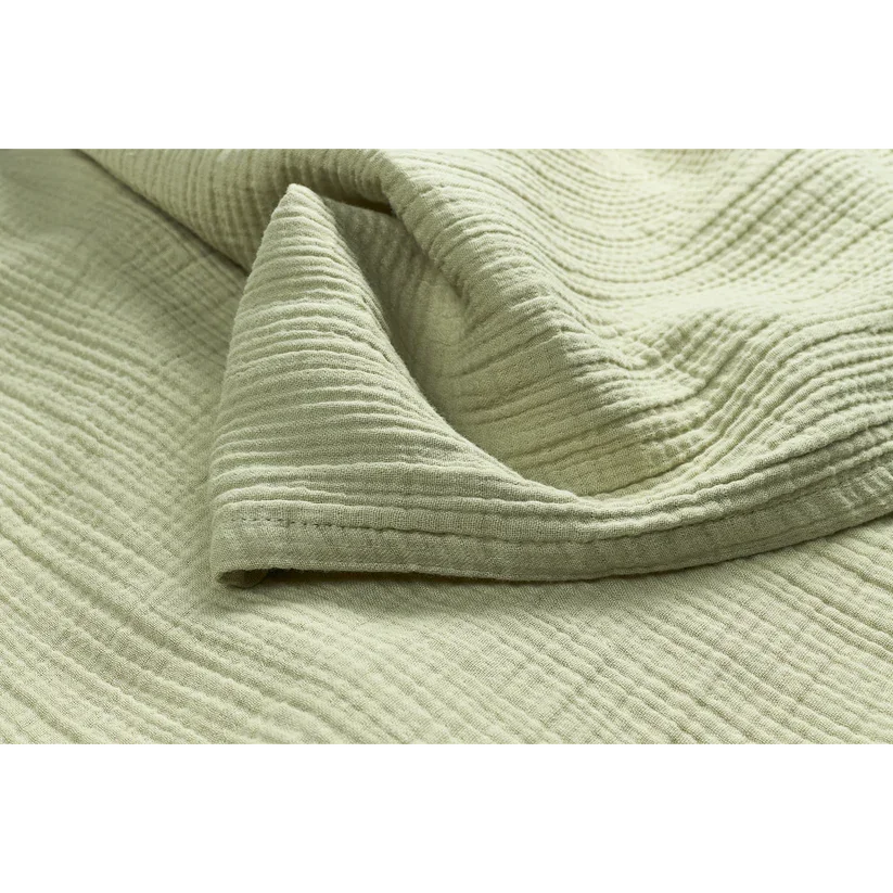 Meyco Bed Sheet Pre-washed Muslin Soft Olive Meyco Bed Sheet Pre-washed Muslin Soft Olive