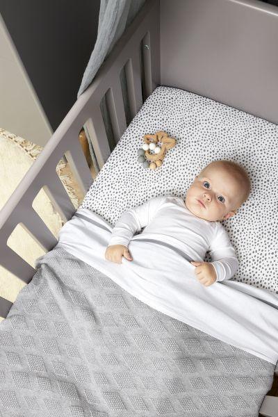 Meyco Cot Bed Blanket Biological Diamond - Grey Melange - 100x150cm - Mari Kali Stores Cyprus Meyco Cot Bed Blanket Biological Diamond - Grey Melange - 100x150cm - Mari Kali Stores Cyprus