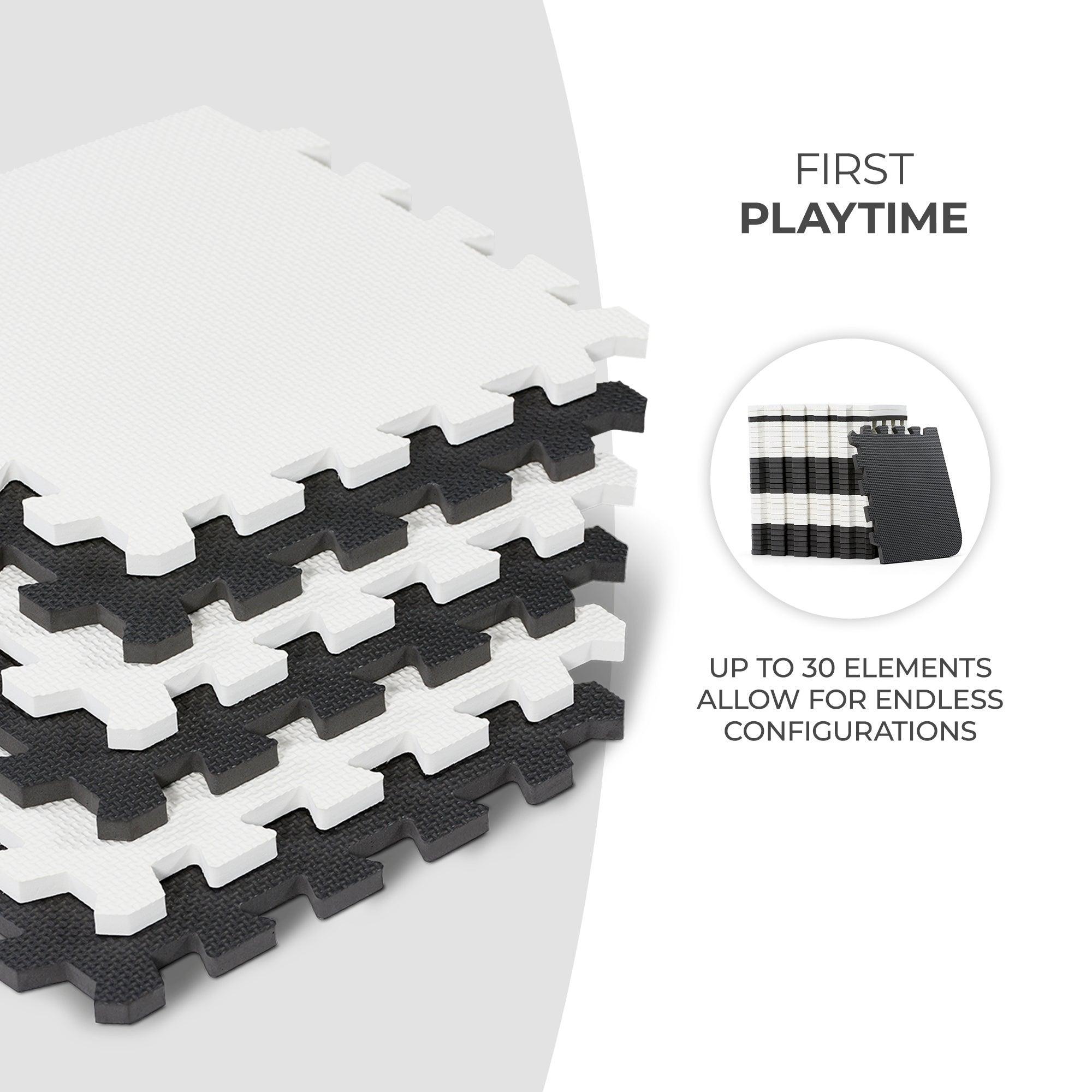 Kinderkraft Luno Play Foam Floor Puzzle Set Black & White - Mari Kali Stores Cyprus Kinderkraft Luno Play Foam Floor Puzzle Set Black & White - Mari Kali Stores Cyprus