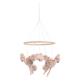 Fehn Wooden mobile flamingo, Pink