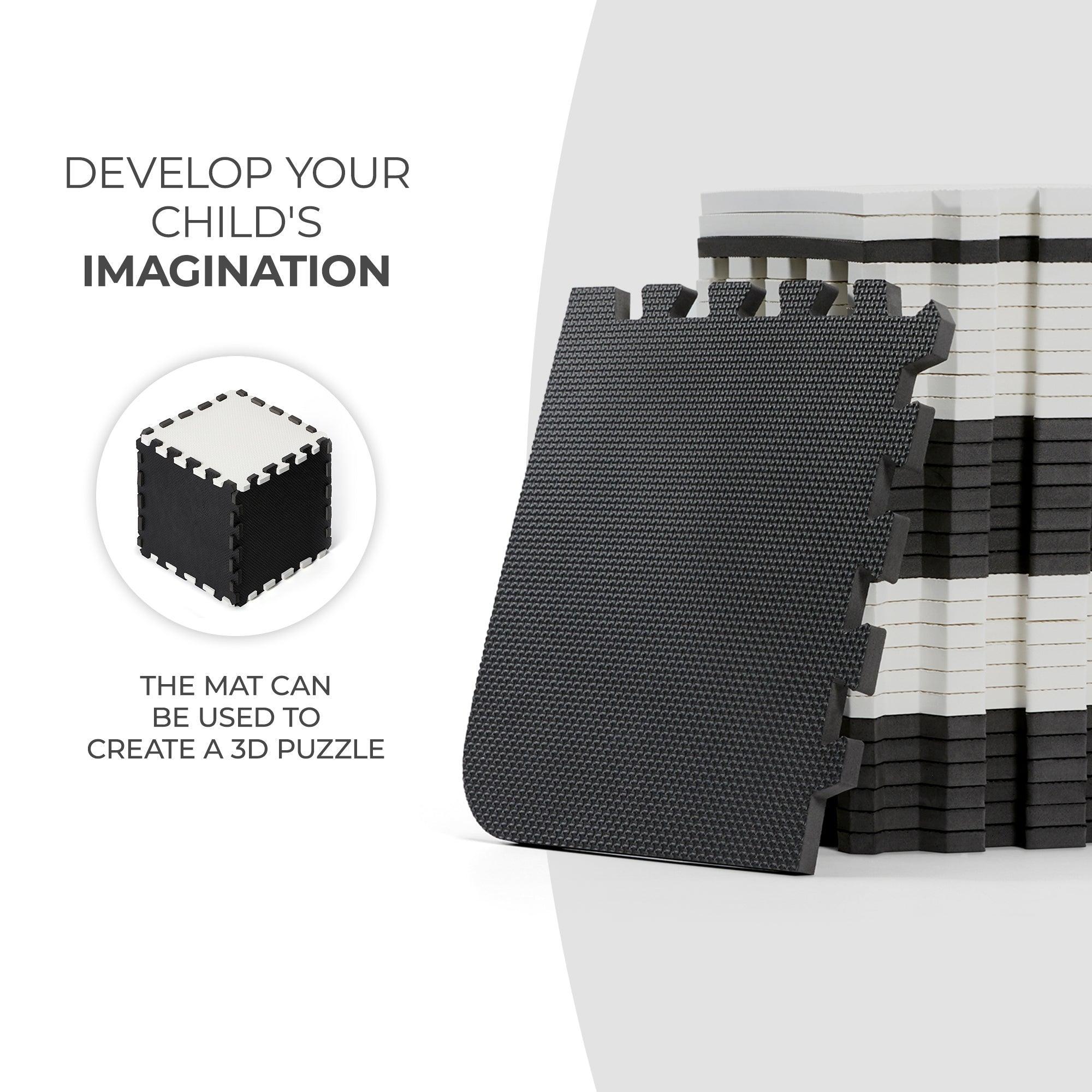 Kinderkraft Luno Play Foam Floor Puzzle Set Black & White - Mari Kali Stores Cyprus Kinderkraft Luno Play Foam Floor Puzzle Set Black & White - Mari Kali Stores Cyprus