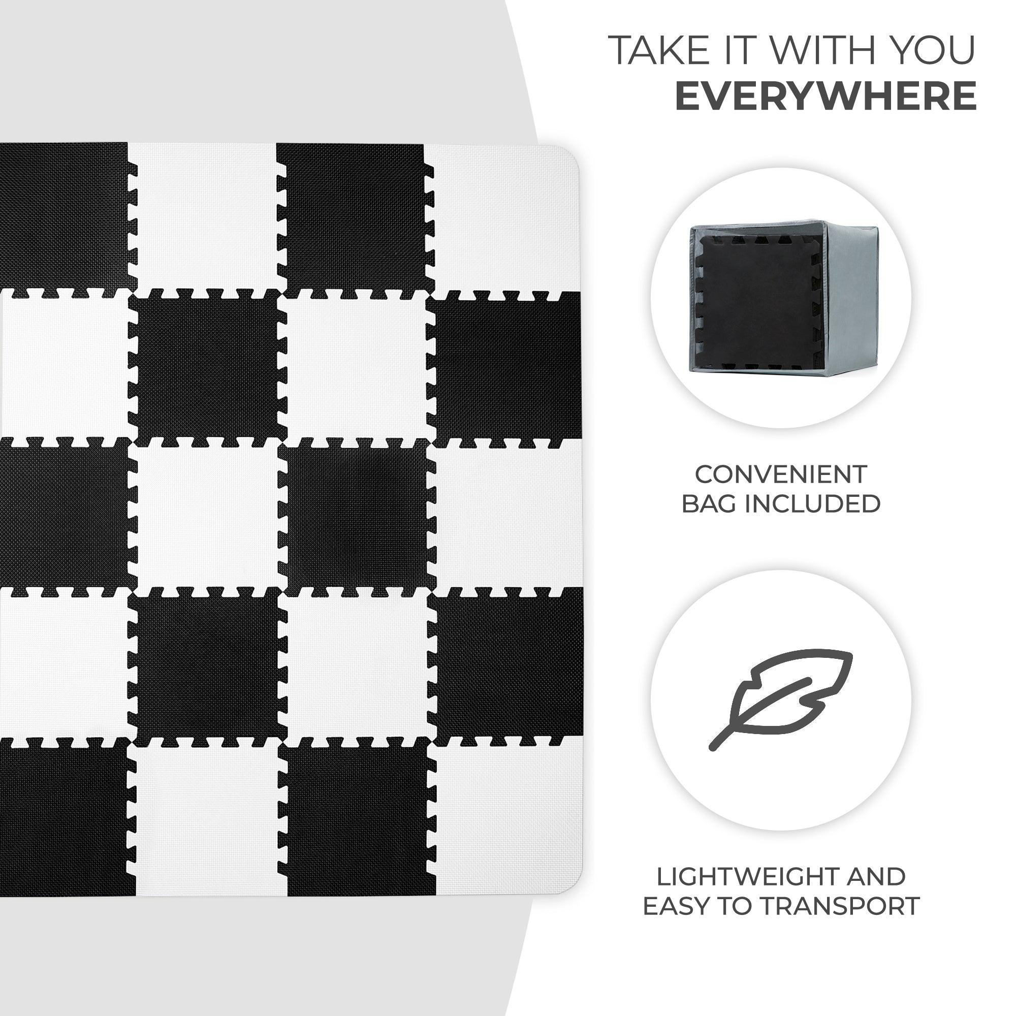 Kinderkraft Luno Play Foam Floor Puzzle Set Black & White - Mari Kali Stores Cyprus Kinderkraft Luno Play Foam Floor Puzzle Set Black & White - Mari Kali Stores Cyprus