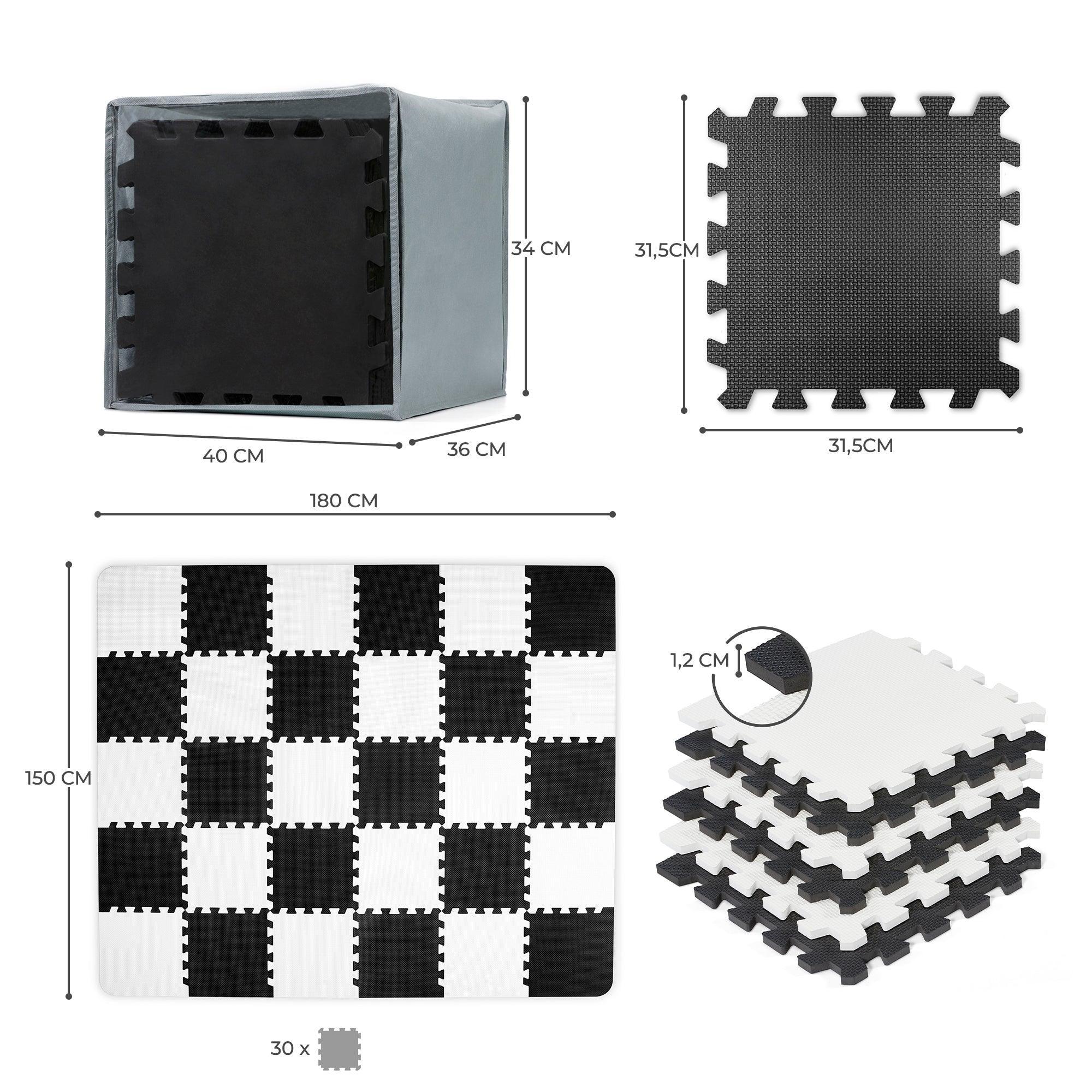 Kinderkraft Luno Play Foam Floor Puzzle Set Black & White - Mari Kali Stores Cyprus Kinderkraft Luno Play Foam Floor Puzzle Set Black & White - Mari Kali Stores Cyprus