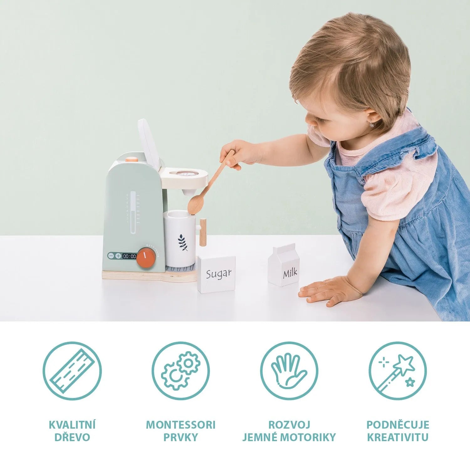 Zopa Wooden Coffee Machine Set Zopa Wooden Coffee Machine Set