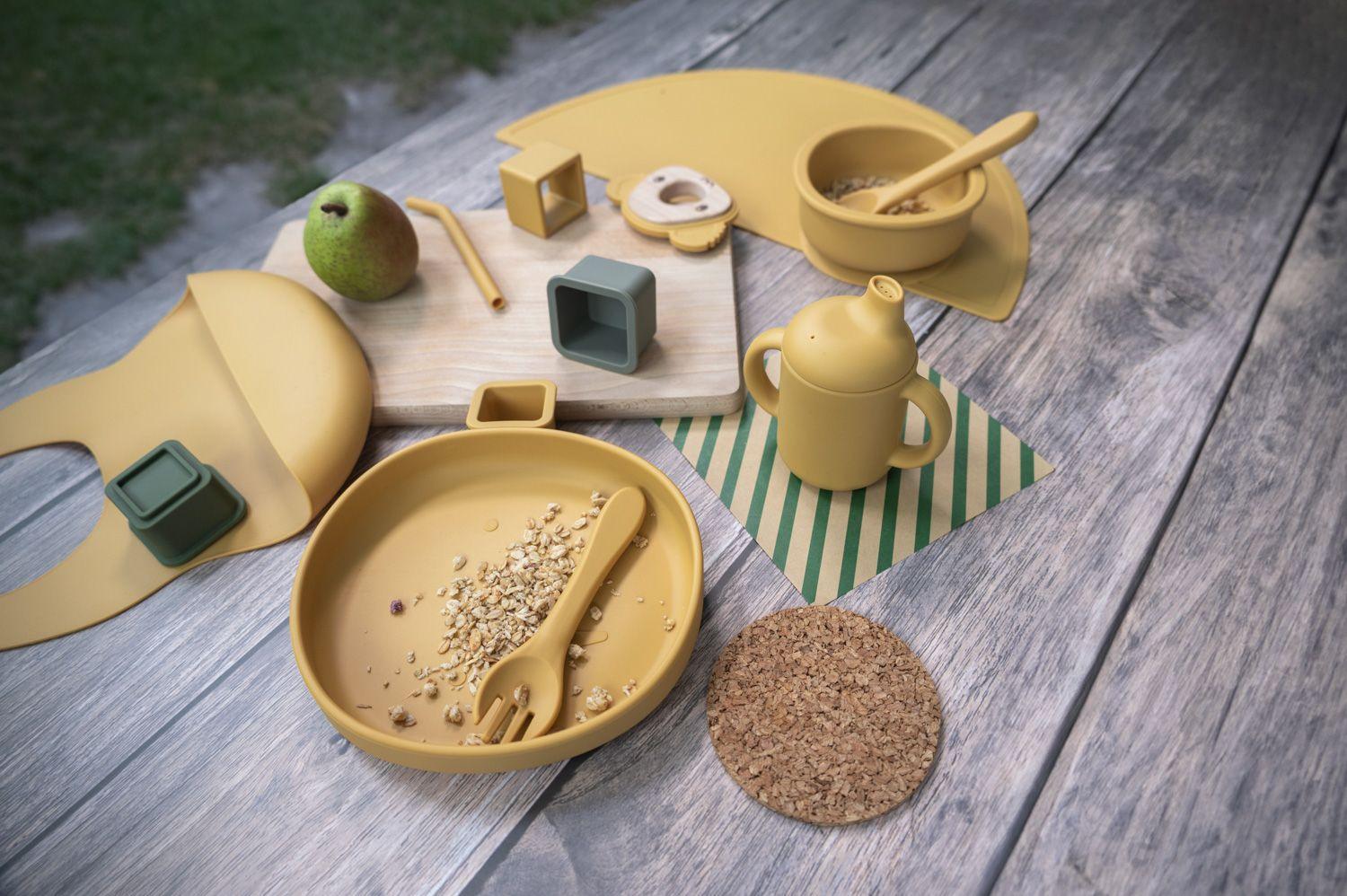 5-Piece Silicone Baby Feeding Set - Bowl, Plate, Spoon, Fork & Bib - Mari Kali Stores Cyprus 5-Piece Silicone Baby Feeding Set - Bowl, Plate, Spoon, Fork & Bib - Mari Kali Stores Cyprus