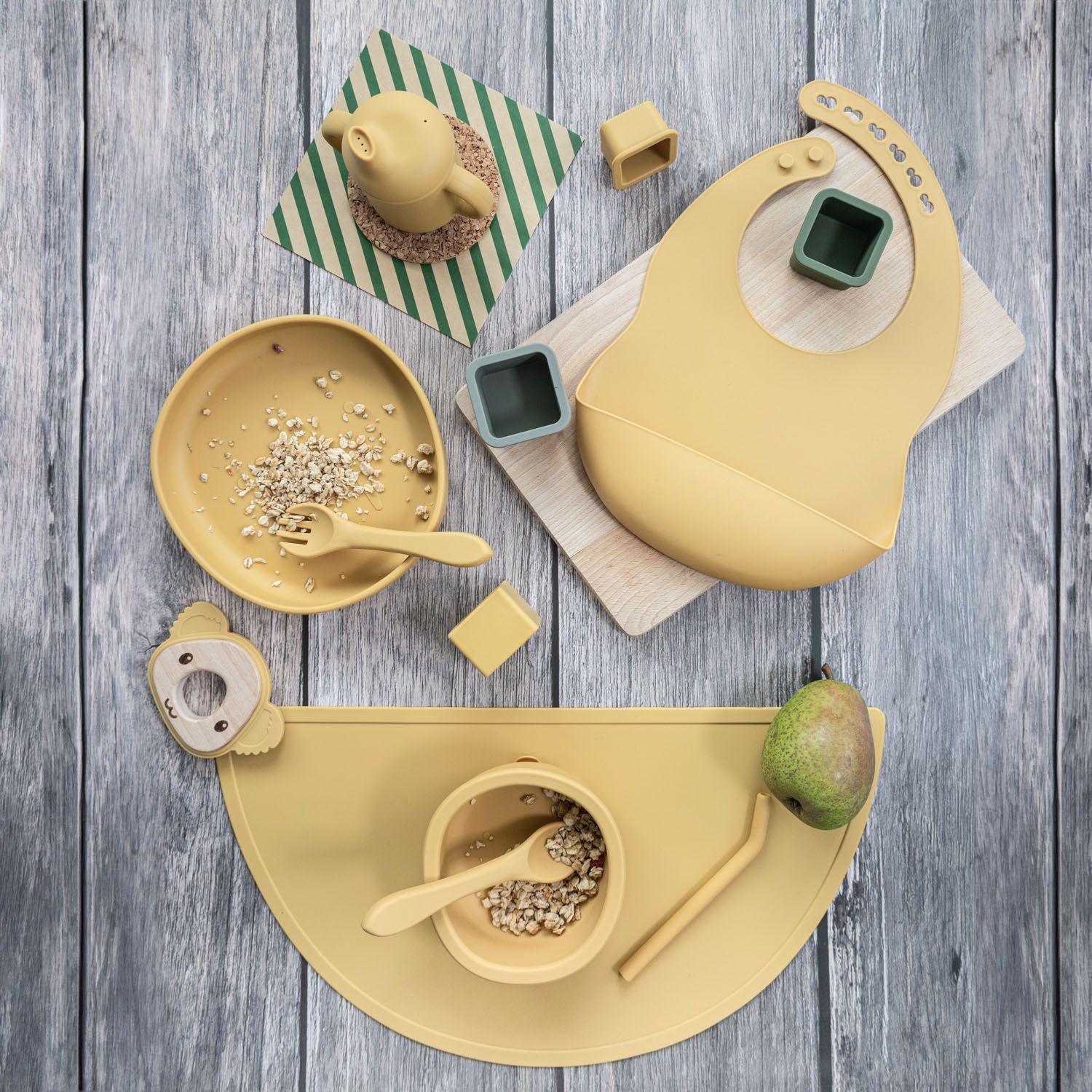 5-Piece Silicone Baby Feeding Set - Bowl, Plate, Spoon, Fork & Bib - Mari Kali Stores Cyprus 5-Piece Silicone Baby Feeding Set - Bowl, Plate, Spoon, Fork & Bib - Mari Kali Stores Cyprus