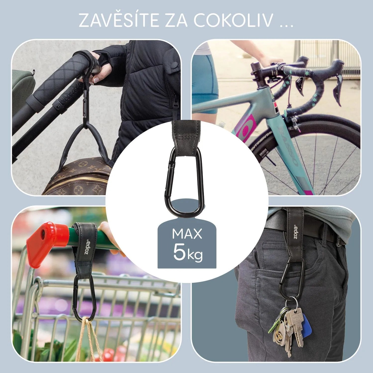 Zopa Deluxe Multifunctional Stroller Strap with Clip – 2 pcs - Mari Kali Stores Cyprus Zopa Deluxe Multifunctional Stroller Strap with Clip – 2 pcs - Mari Kali Stores Cyprus
