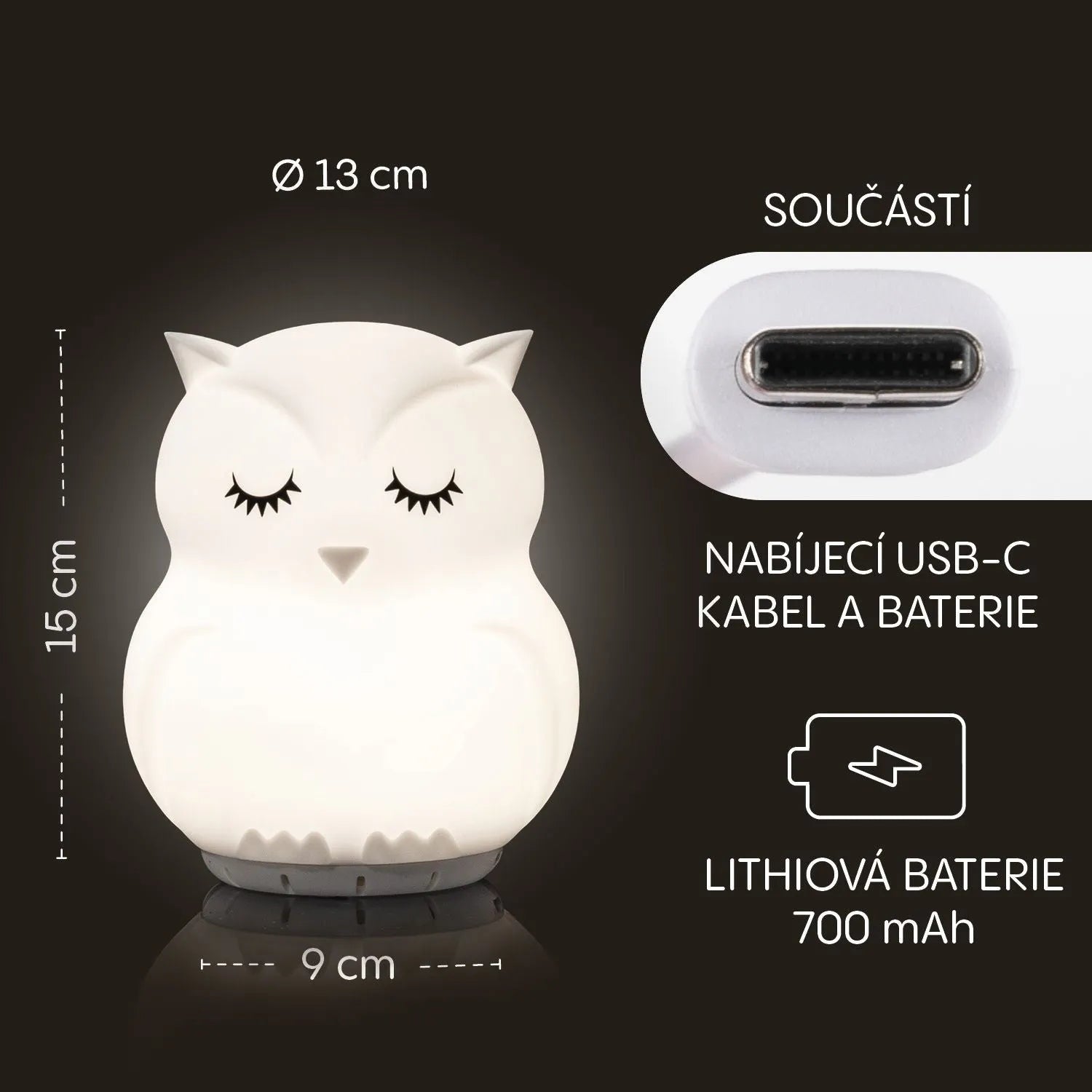 Zopa Medium Silicone LED Night Light with Music - Mari Kali Stores Cyprus