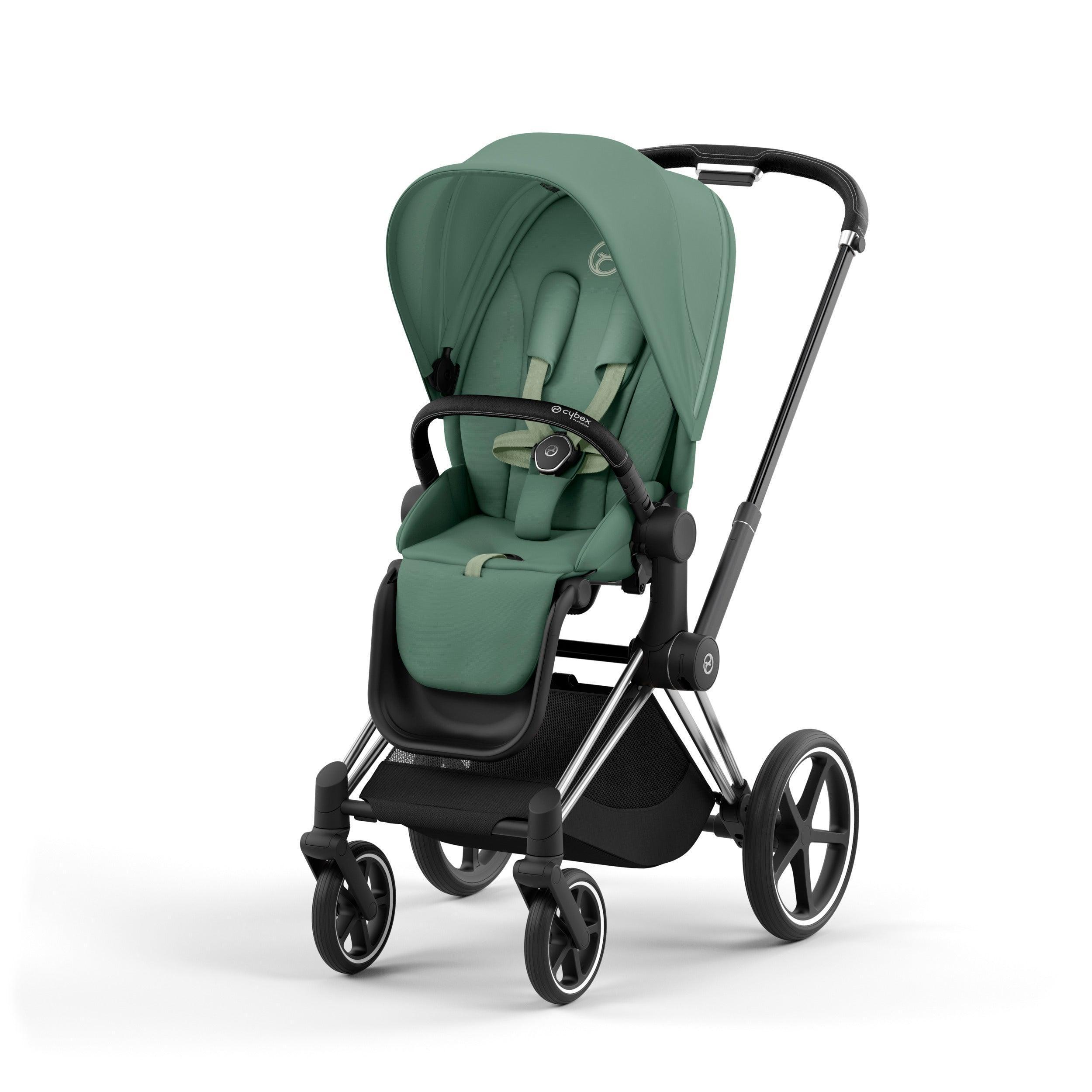 CYBEX Priam Baby Stroller in Leaf Green & Chrome Black frame CYBEX Priam Baby Stroller in Leaf Green & Chrome Black frame