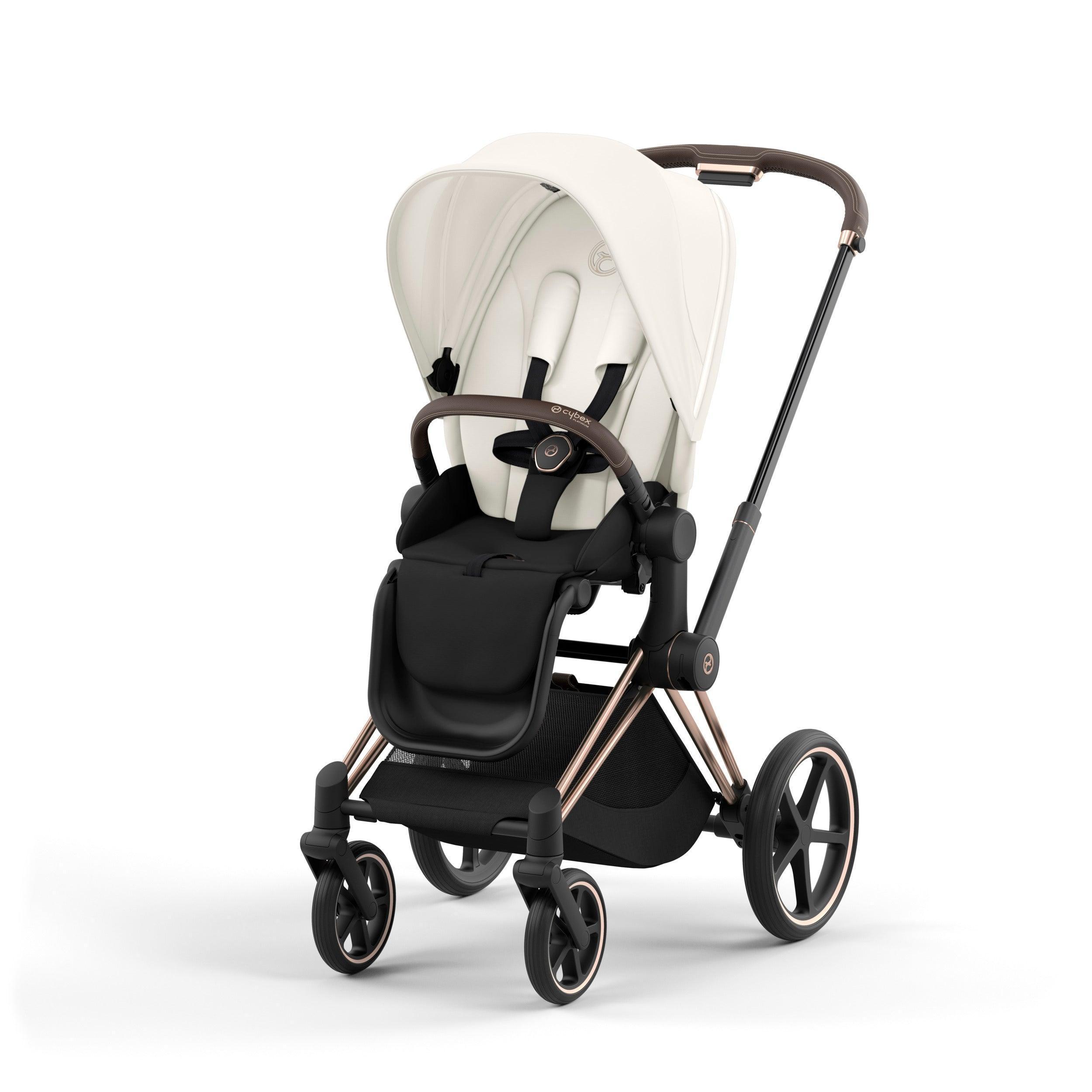 CYBEX Priam Baby Stroller in Offwhite & Rosegold Frame CYBEX Priam Baby Stroller in Offwhite & Rosegold Frame