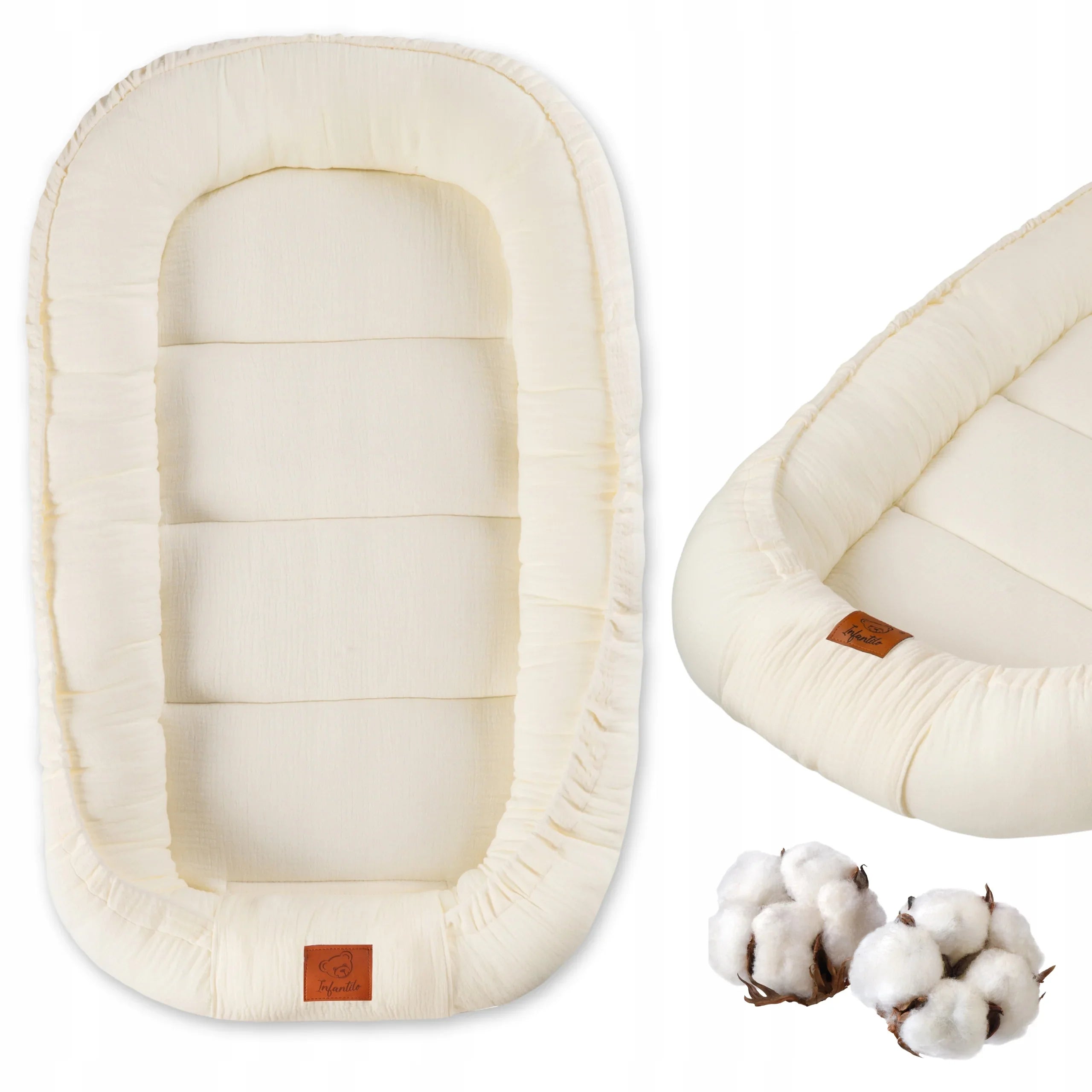 Infantilo Muslin Baby Cocoon in Smooth Beige Infantilo Muslin Baby Cocoon in Smooth Beige