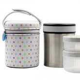 Φιάλη τροφίμων με μόνωση σε λίμνη με 2 δοχεία