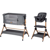 FreeON 2-in-1 Bedside Crib and High Chair Nest & Feed