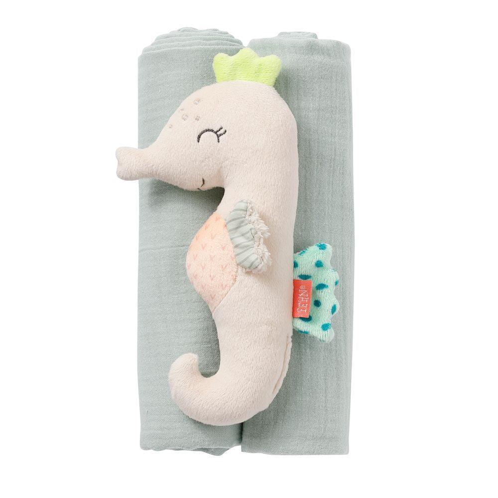 Baby Fehn - Crinkling toy and 2 pcs of muslin diapers, ChildernOfTheSea - Mari Kali Stores Cyprus Baby Fehn - Crinkling toy and 2 pcs of muslin diapers, ChildernOfTheSea - Mari Kali Stores Cyprus