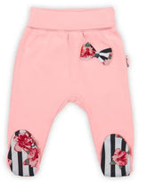 BamarNicol - BamarNicol Cotton trousers with feet , girl, pink, stripes NANA - Mari Kali Stores Cyprus