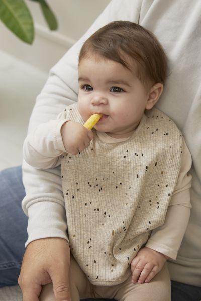 Meyco Bib With Press Stud 2-Pack Rib Mini Spot - Sand Melange - Mari Kali Stores Cyprus Meyco Bib With Press Stud 2-Pack Rib Mini Spot - Sand Melange - Mari Kali Stores Cyprus