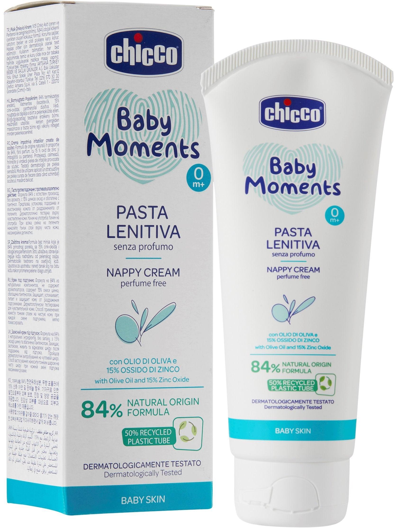 Chicco Baby Moments Nappy Cream 0m+ 100ml - Mari Kali Stores Cyprus
