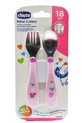 Chicco - Chicco Mix And Match Metal Cutlery 18m+ - Mari Kali Stores Cyprus