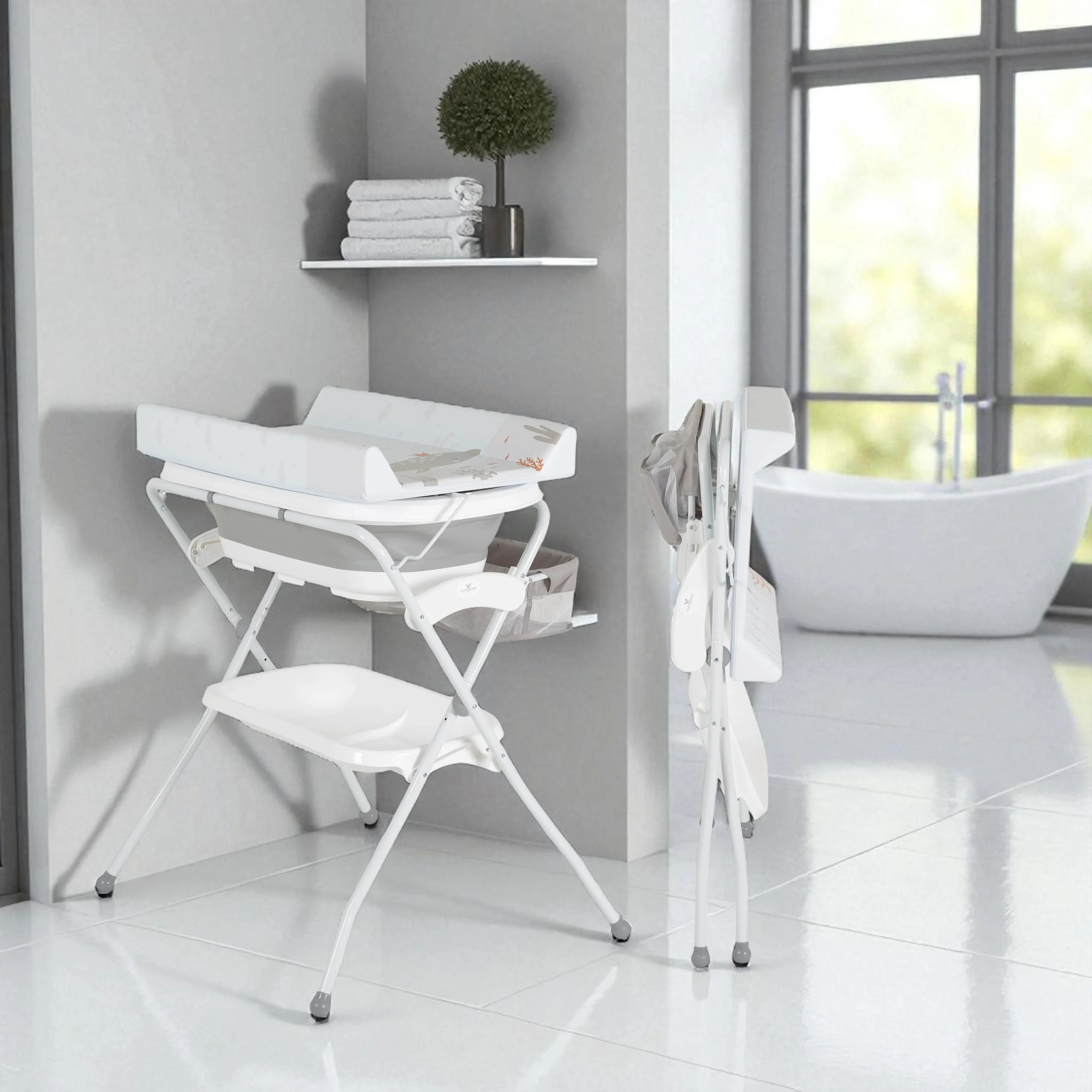 Cangaroo Baby Foldable Bathtub with Stand and Changing Table Como Cangaroo Baby Foldable Bathtub with Stand and Changing Table Como