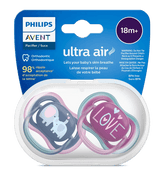 Avent ultra air Pacifier 18m+ Girl x 2 - Mari Kali Stores Cyprus
