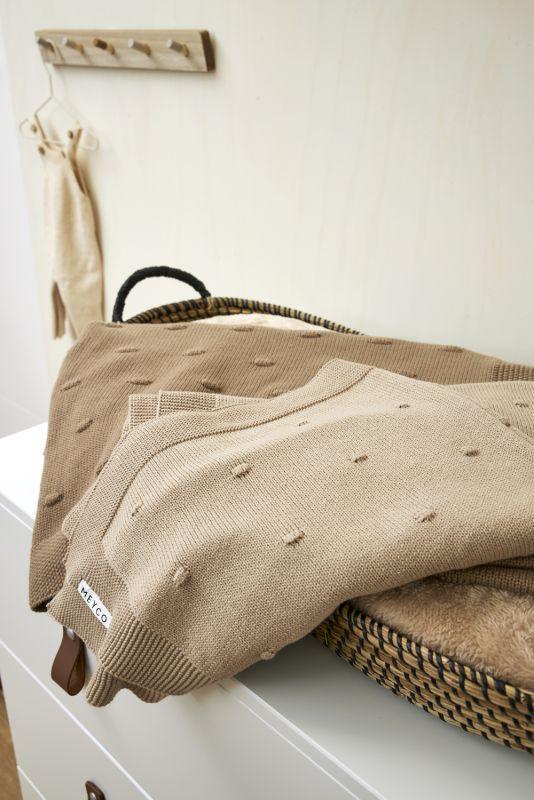 Cot Blanket Mini Knots 100x150cm - Sand - Mari Kali Stores Cyprus Cot Blanket Mini Knots 100x150cm - Sand - Mari Kali Stores Cyprus