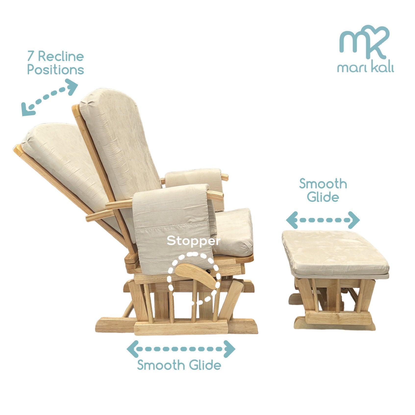 mk Collection - mkCollection Deluxe Gliding Nursing Chair with Ottoman - Mari Kali Stores Cyprus mk Collection - mkCollection Deluxe Gliding Nursing Chair with Ottoman - Mari Kali Stores Cyprus