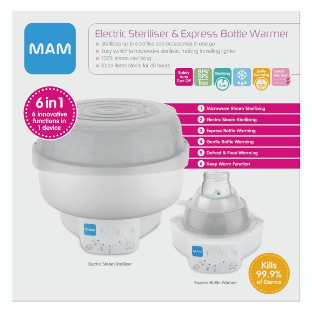 MAM - MAM Electric Bottle Steriliser & Express Bottle Warmer - Mari Kali Stores Cyprus MAM - MAM Electric Bottle Steriliser & Express Bottle Warmer - Mari Kali Stores Cyprus