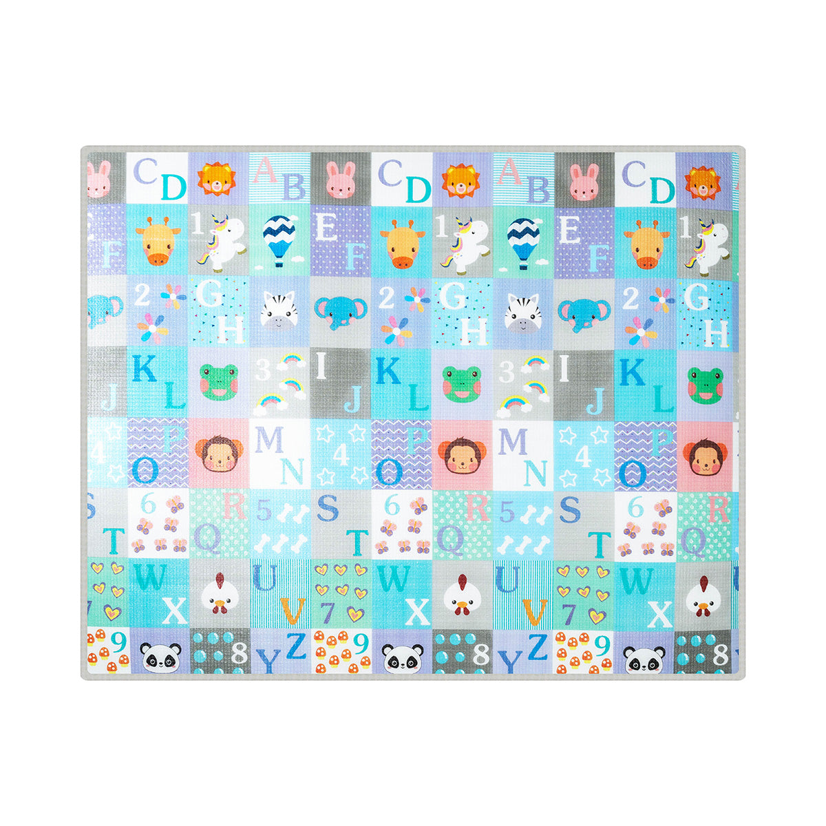 Kidsee Play foam playmat Rol Double Side Numbers and Alphabet Zoo 150x180cm