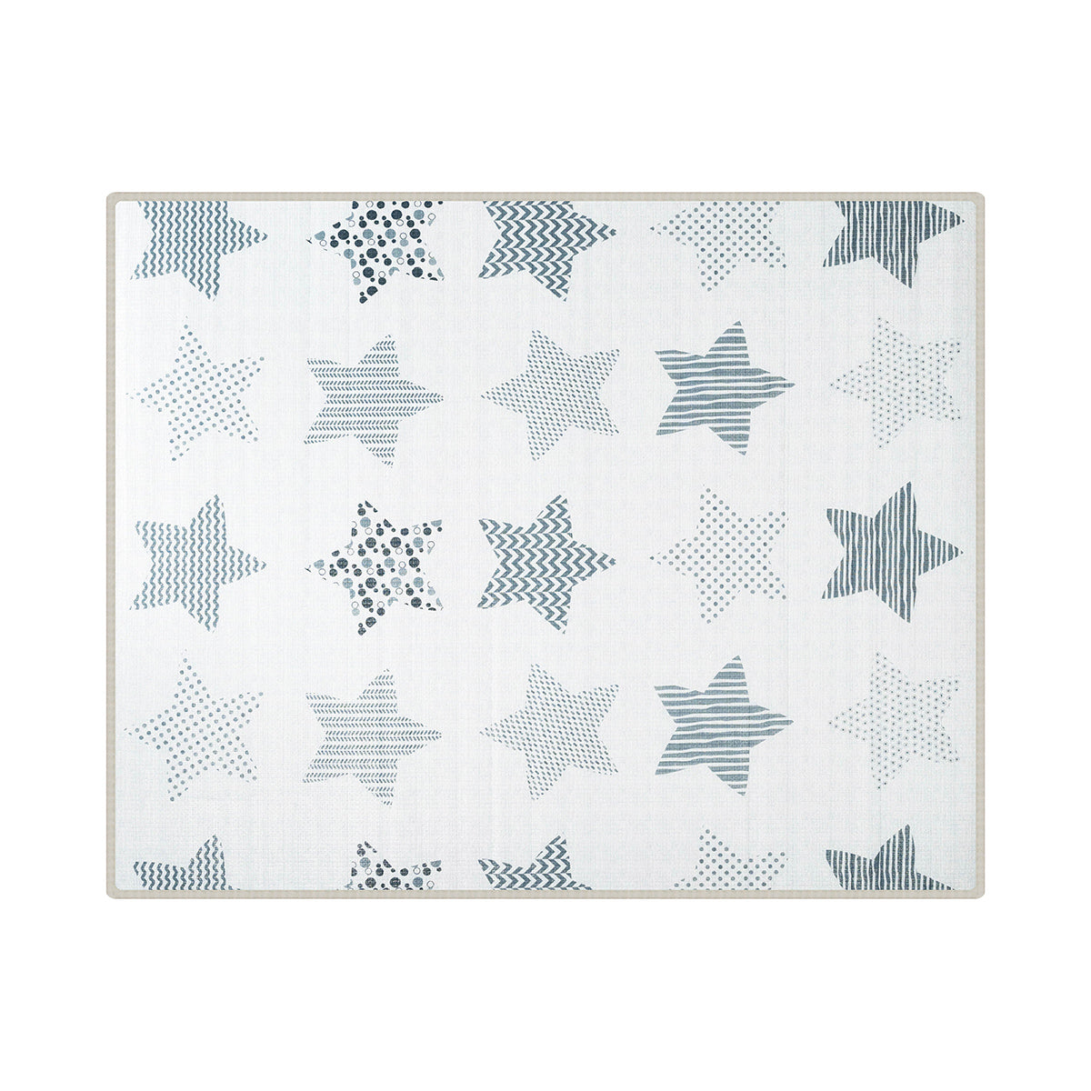 Kidsee Play foam playmat Rol Double Side Grey Stars and Numbers  150x180x1.5cm