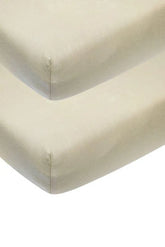 Meyco - Fitted Sheet Co-sleeper 2-pack Uni - Sand - 50x90cm - Mari Kali Stores Cyprus