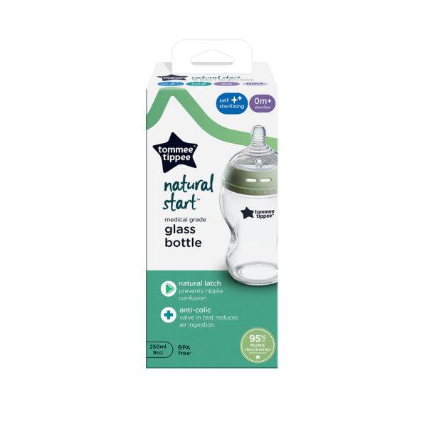 Tommee Tippee Natural Start Glass Bottle 250ml, 0m+ - Mari Kali Stores Cyprus Tommee Tippee Natural Start Glass Bottle 250ml, 0m+ - Mari Kali Stores Cyprus
