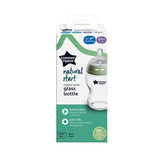 Tommee Tippee Natural Start Glass Bottle 250ml, 0m+ - Mari Kali Stores Cyprus