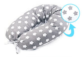 Sensillo XL Pregnancy Pillow Grey Stars