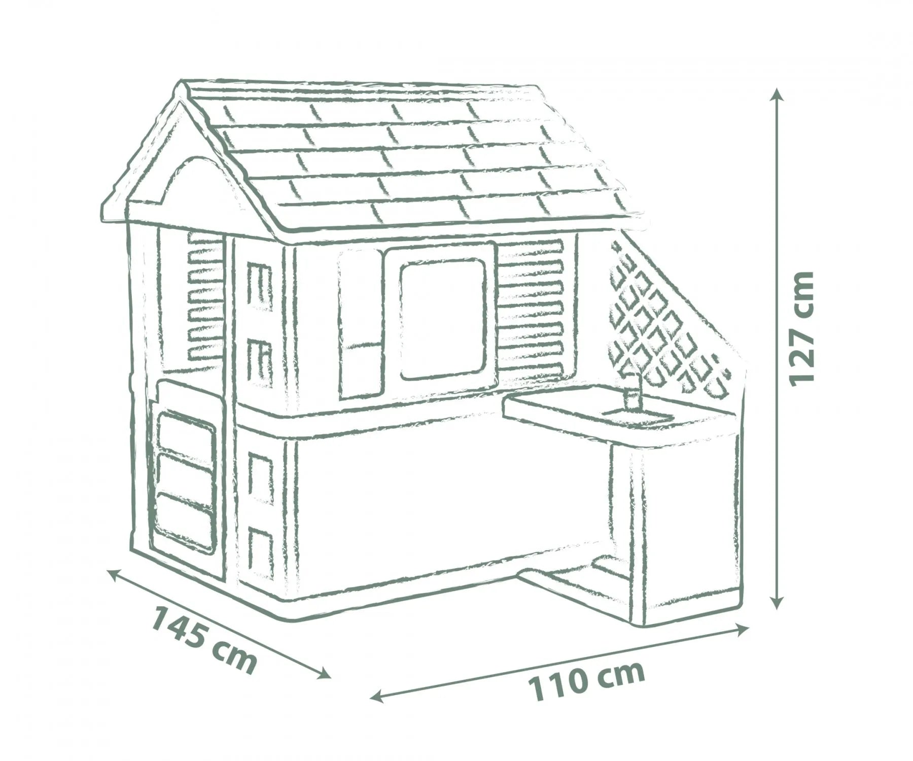 Smoby S.Life Pretty Playhouse + Kitchen Smoby S.Life Pretty Playhouse + Kitchen