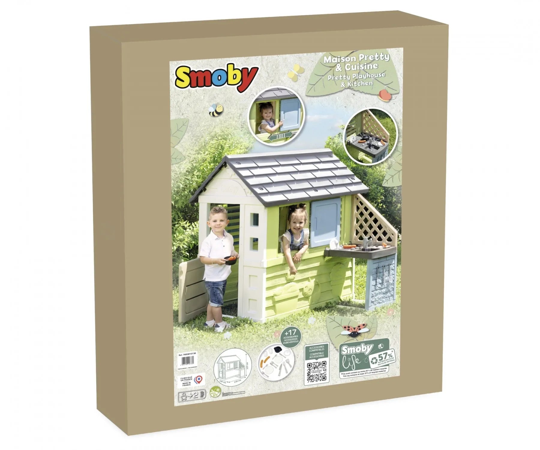 Smoby S.Life Pretty Playhouse + Kitchen Smoby S.Life Pretty Playhouse + Kitchen