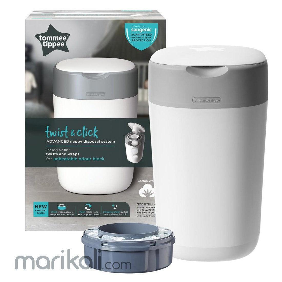 Tommee Tippee - Tommee Tippee Twist & Click Nappy Disposal System - Mari Kali Stores Cyprus Tommee Tippee - Tommee Tippee Twist & Click Nappy Disposal System - Mari Kali Stores Cyprus