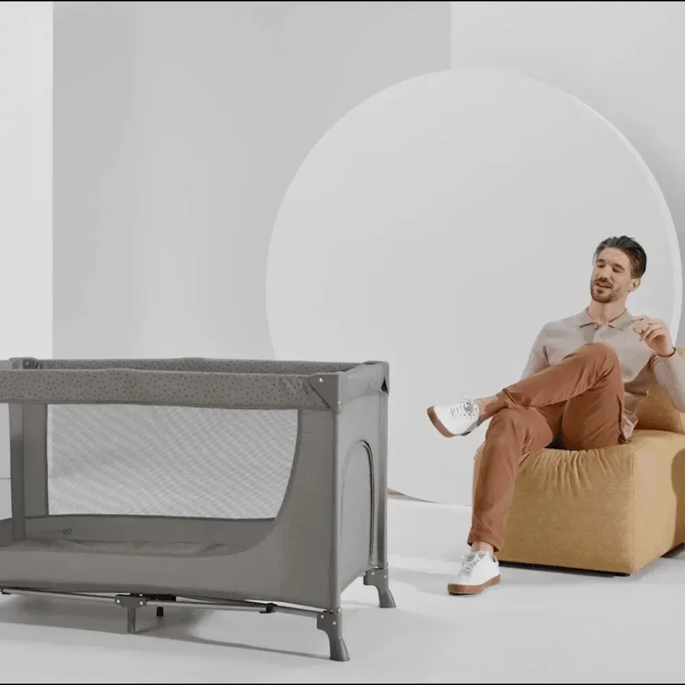 Klnderkraft travel cot Joy2 with accesories Dark Grey - Mari Kali Stores Cyprus Klnderkraft travel cot Joy2 with accesories Dark Grey - Mari Kali Stores Cyprus