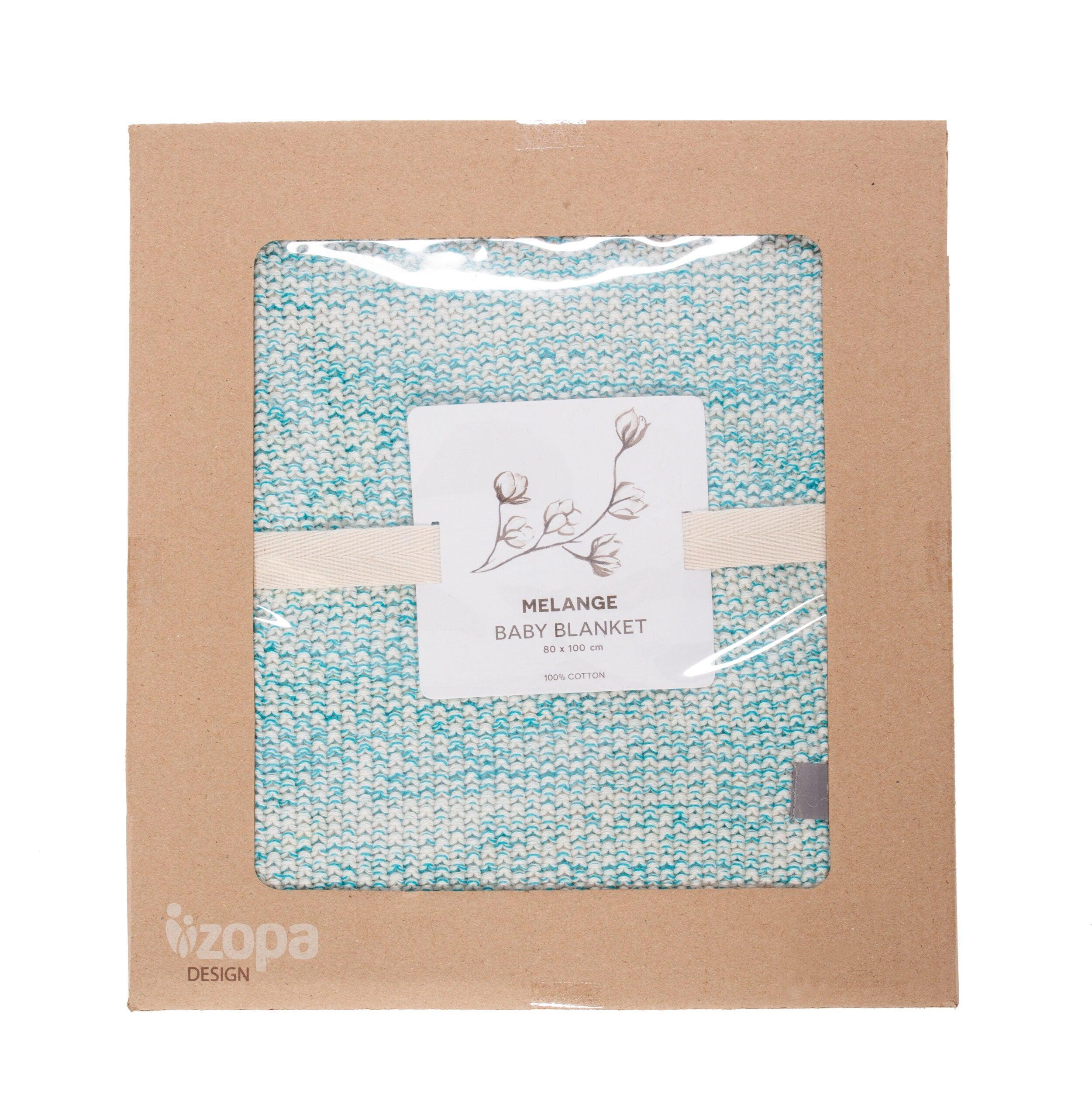 Zopa - ZOPA Baby Blanket Melange Mint 80x100cm - Mari Kali Stores Cyprus Zopa - ZOPA Baby Blanket Melange Mint 80x100cm - Mari Kali Stores Cyprus