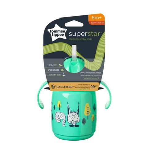 Tommee Tippee - Tommee Tippee Training Cup with Handles and Straw Green 300ml 6m+ - Mari Kali Stores Cyprus