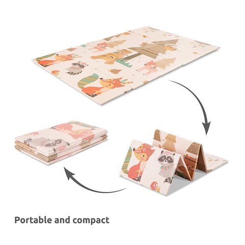 Double sided Children Playmat Buddies  120x180cm Foldable