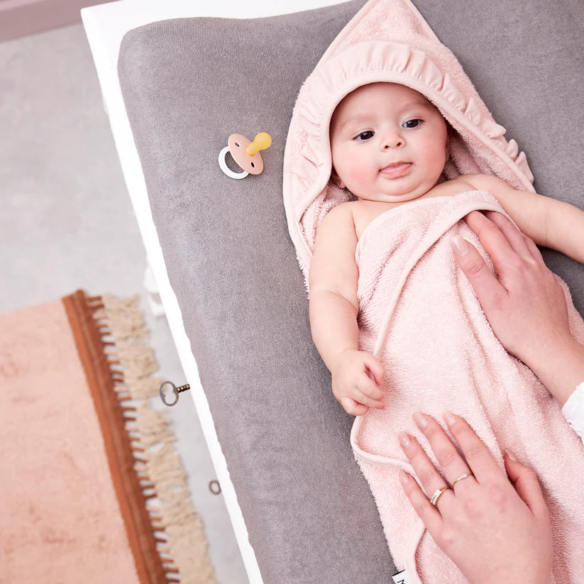 Meyco Bathcape Terry Ruffle Soft Pink